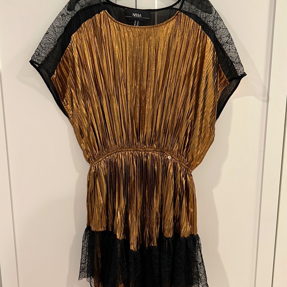 Nissa Short Cocktail Dress Copper/Black US Size 6
